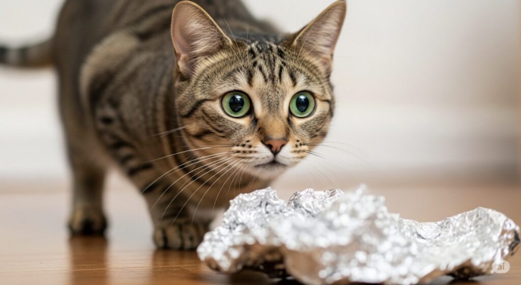 猫がアルミホイルを嫌う理由と見せる反応